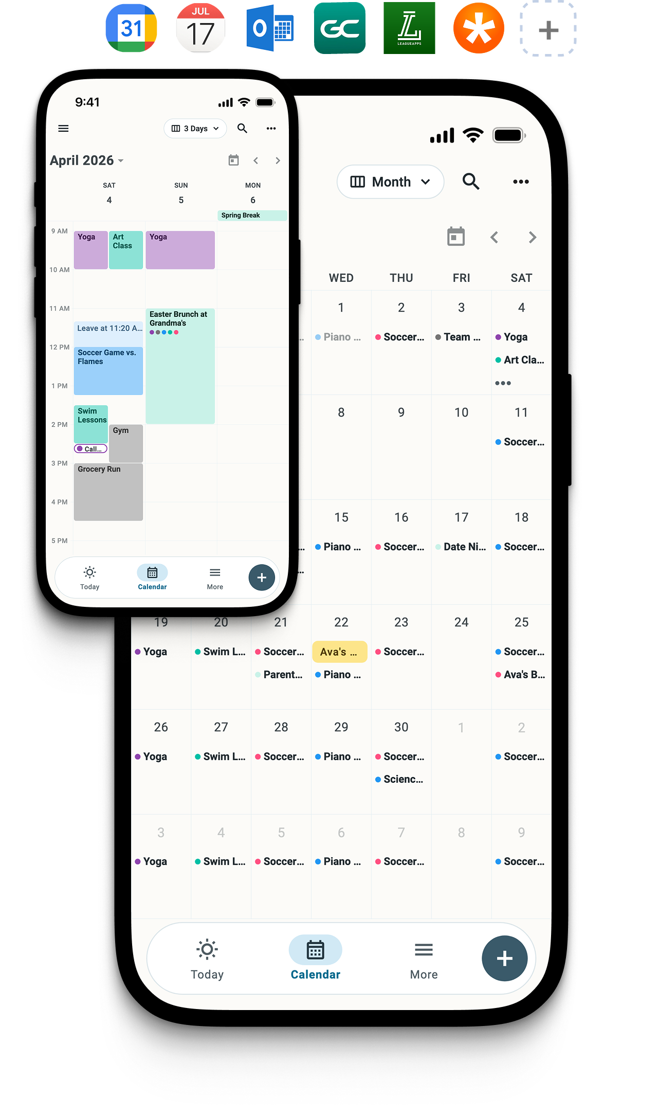 Connecting Google, Apple and sports calendars